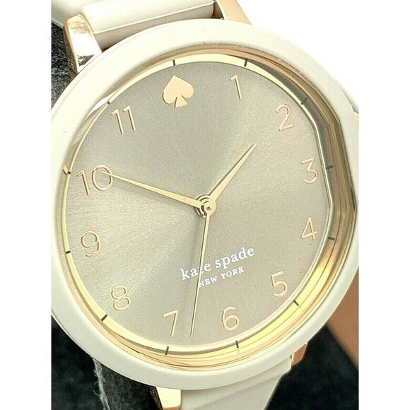 Kate Spade Women's Watch KSW1519 Park Row Quartz Gray Dial Rubber Band 33mm - Picture 1 of 13